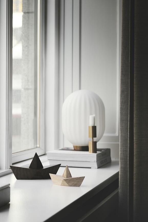 Barco Decorativo Admiral, en madera de roble oscuro, talla S