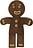 Decorazione Gingerbread Man L quercia scura