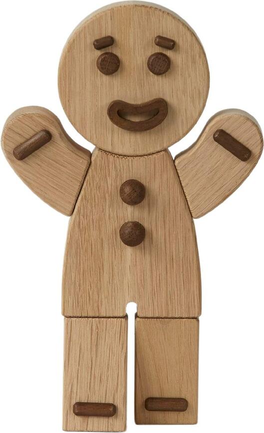 Διακοσμητικό Gingerbread Man, S, από φυσική δρυ