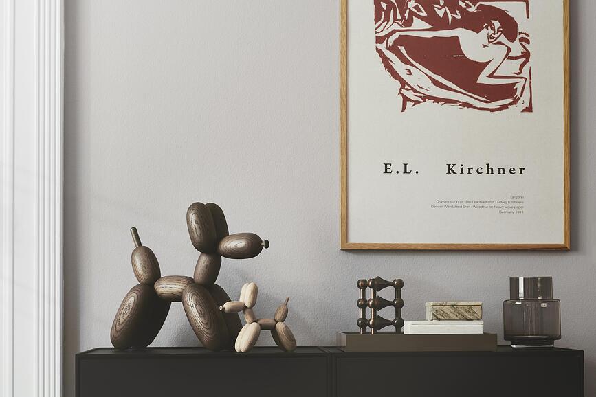 Decoración Ballon D'og, de roble oscuro, talla L