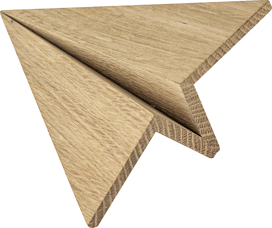 Avión Decorativo Maverick, de madera de roble natural, talla S