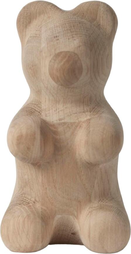 Figura decorativa de roble natural Gummy Bear, talla L