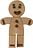 Figura Decorativa Gingerbread Man, de roble natural, tamaño S