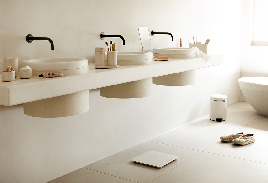 Accesorios de Baño ReNew, blancos, Set de 3 piezas