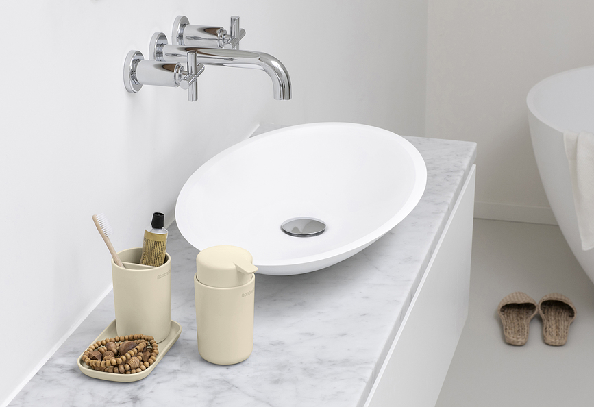 Accesorios de Baño ReNew, blancos, Set de 3 piezas