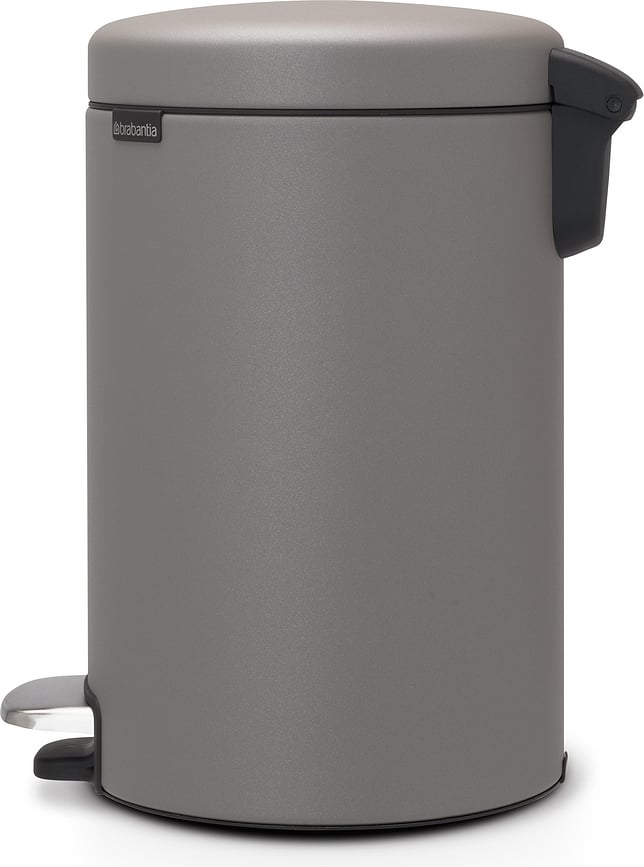 Atkritumu tvertne ar pedāli NewIcon mineral concrete grey 12 l