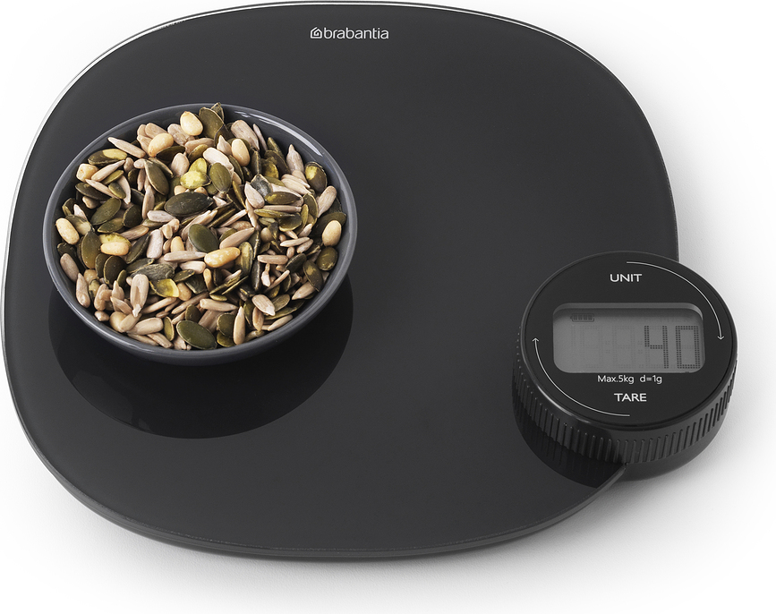 Báscula de cocina Tasty+, gris oscuro