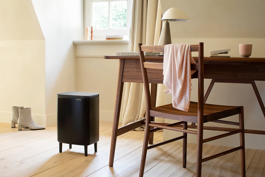 Bo Bin Hi Κάδος Απορριμμάτων, 12 L, μαύρο ματ