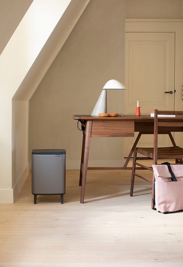 Bo Bin Hi Κάδος Απορριμμάτων, 12 L, μαύρο ματ