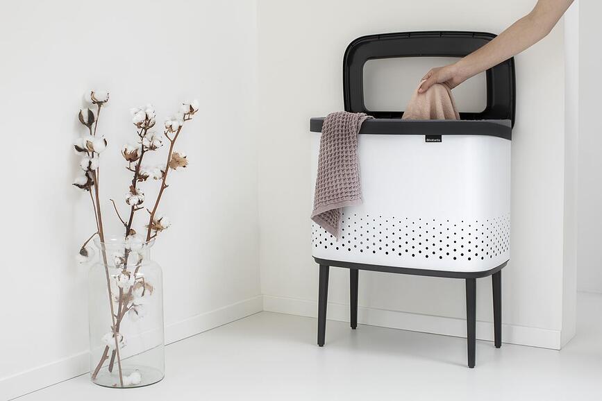 Bo Laundry Bin Καλάθι Απλύτων, 60 L, λευκό