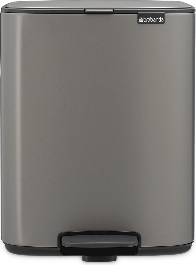 Bo Koš za smeti s pedalom, 12 l, platinast