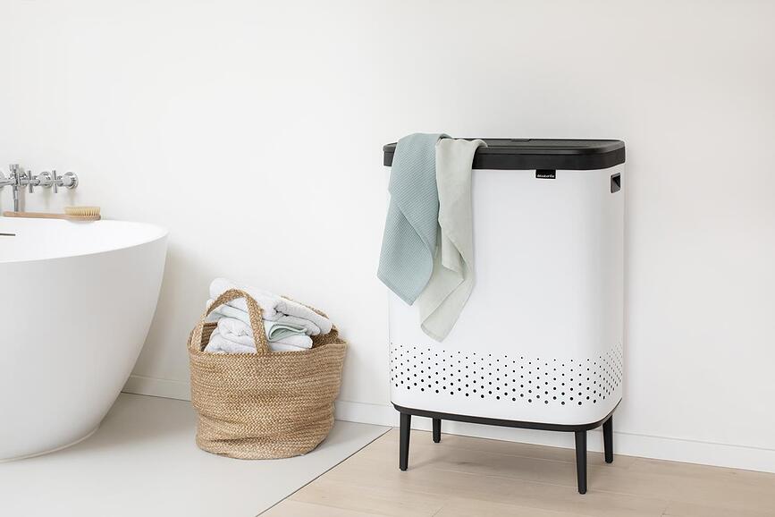 Bo Laundry Bin Hi Koš za perilo, 2 x 45 l, mat črna