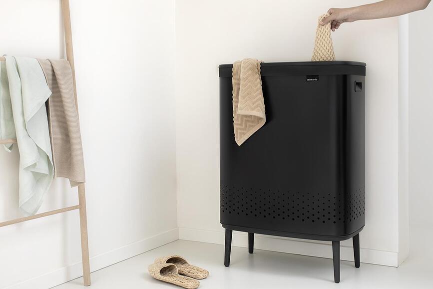 Bo Laundry Bin Hi Košara za rublje 2 x 45 L mat crna
