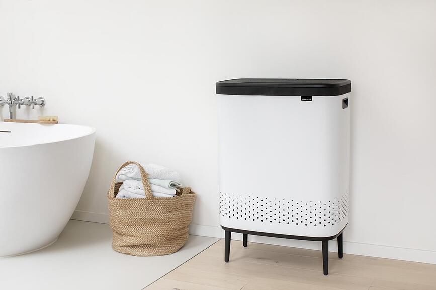 Bo Laundry Bin Hi Košara za rublje 2 x 45 L mat crna