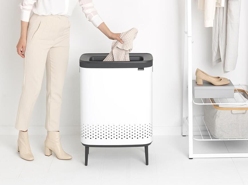 Bo Laundry Bin Hi Košara za rublje 2 x 45 L mat crna