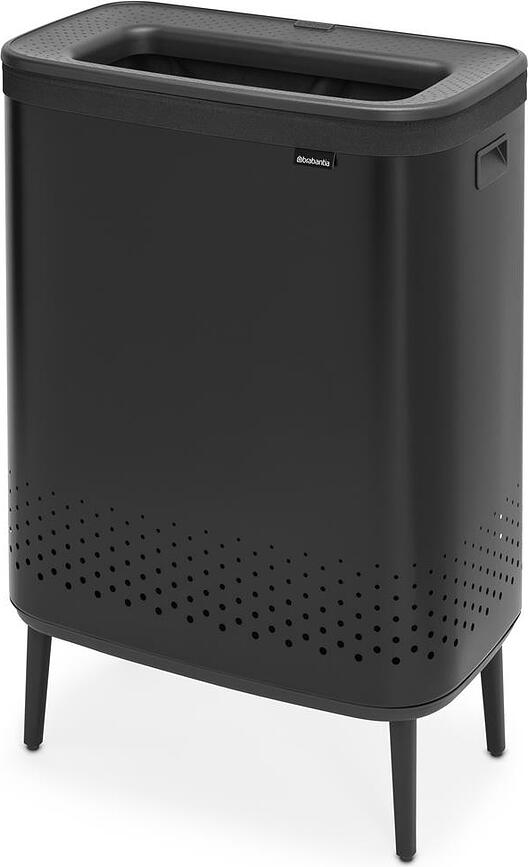 Bo Laundry Bin Hi Tvättkorg 2 x 45 l, mattsvart