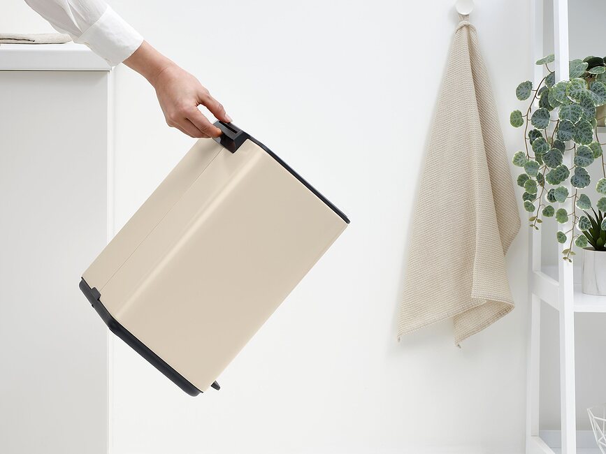 Bo Poubelle à pédale, 12 L, beige