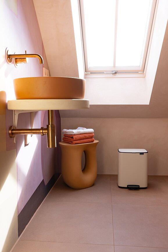 Bo Poubelle à pédale, 12 L, beige