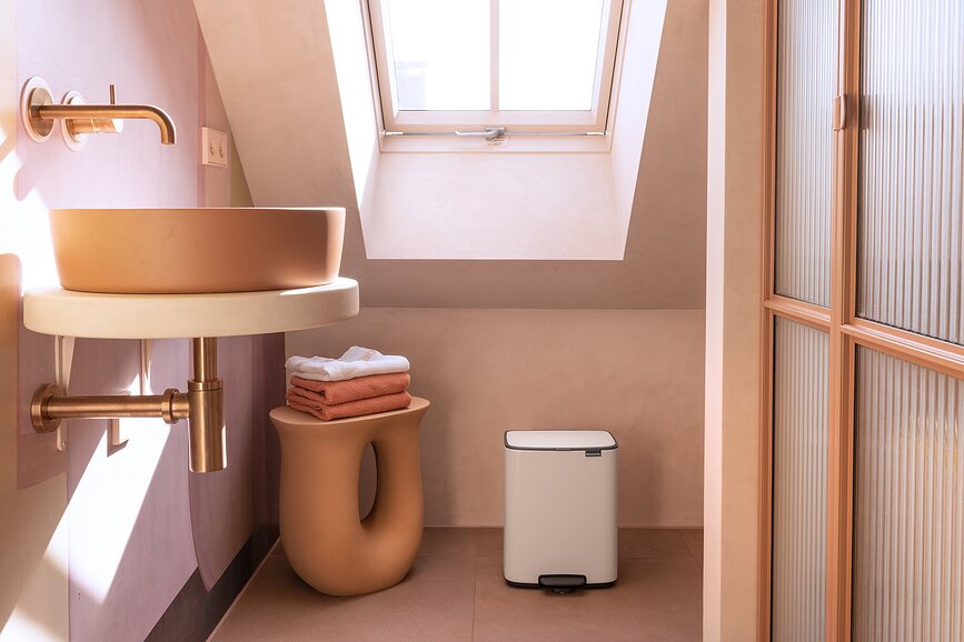 Bo Poubelle à pédale, 12 L, beige