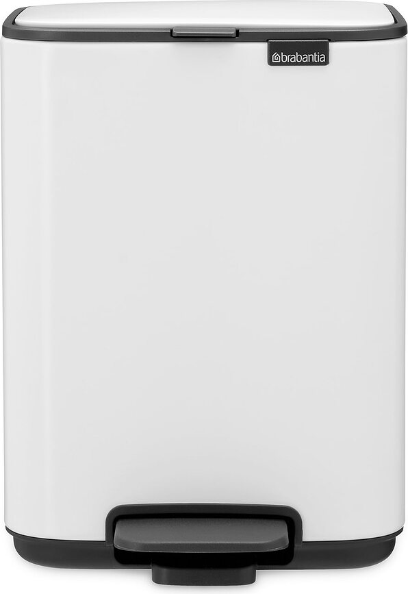Bo Poubelle à pédale, 4 L, blanche