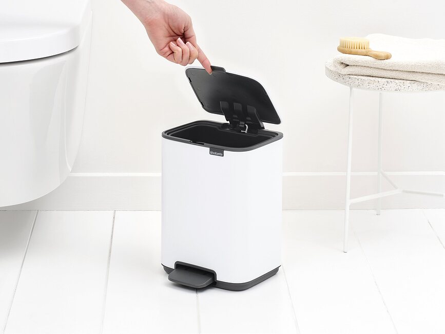 Bo Poubelle à pédale, 4 L, gris foncé