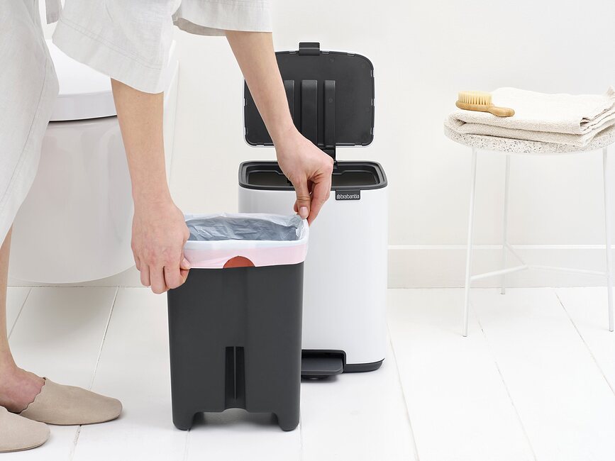 Bo Poubelle à pédale, 7 l, beige