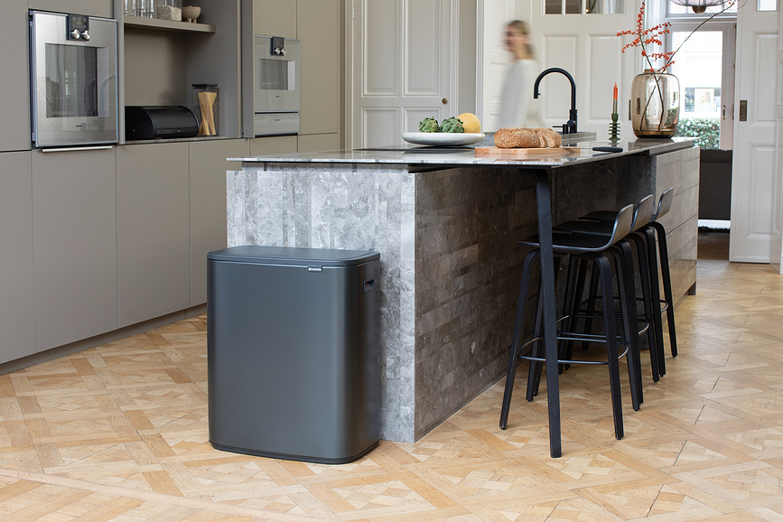 Κάδος απορριμμάτων Bo Touch Bin 60 l, ασημί