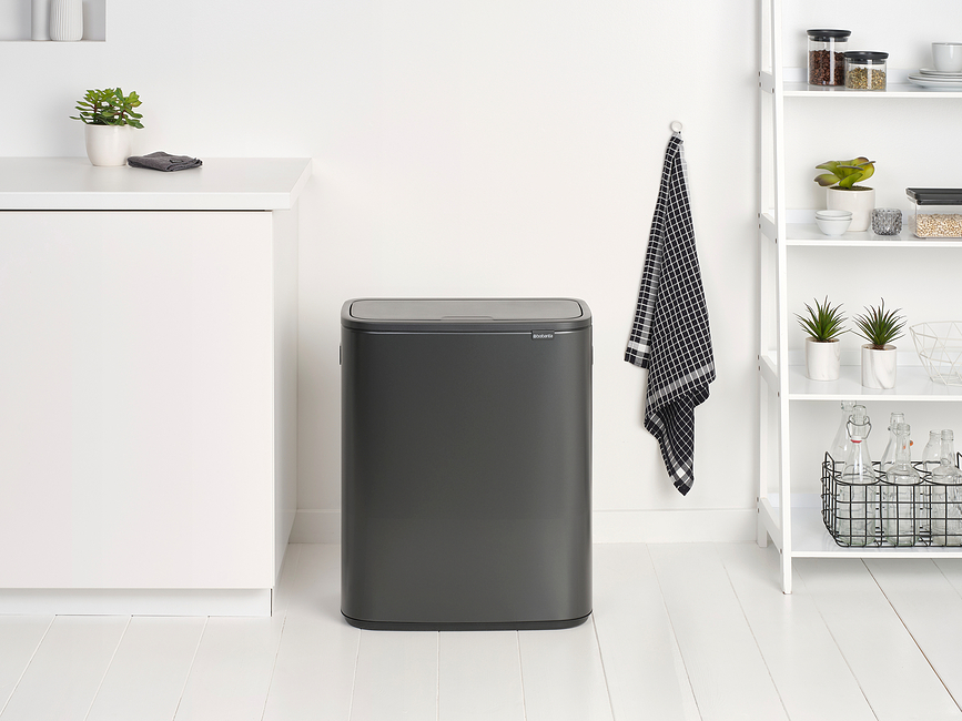 Bo Touch Bin Κάδος Απορριμμάτων, 2 x 30 λίτρα, σκούρο γκρι
