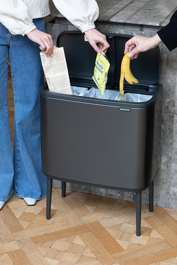 Bo Touch Bin Koš za smeće 3 x 11 l mineralno betonsko siva