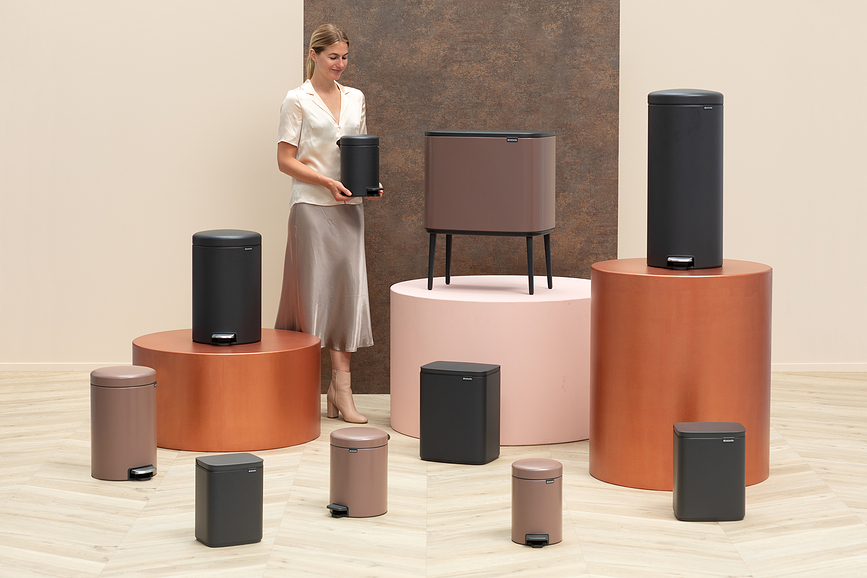 Bo Touch Bin Koš za smeti dvojni, 11 l + 23 l, bel