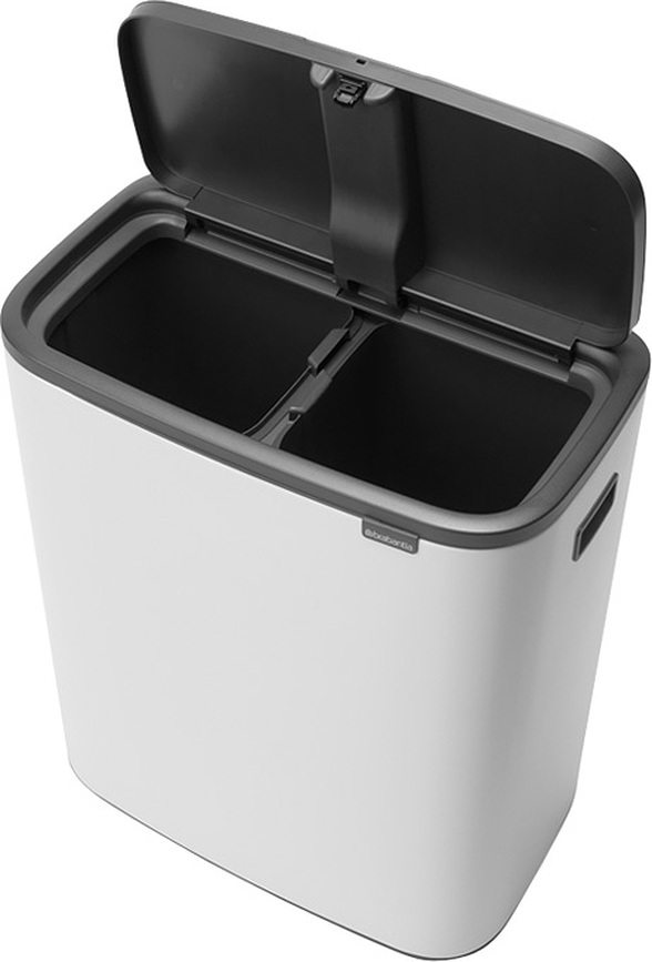Bo Touch Bin Koš za smeti, 2 x 30 l, temno siv