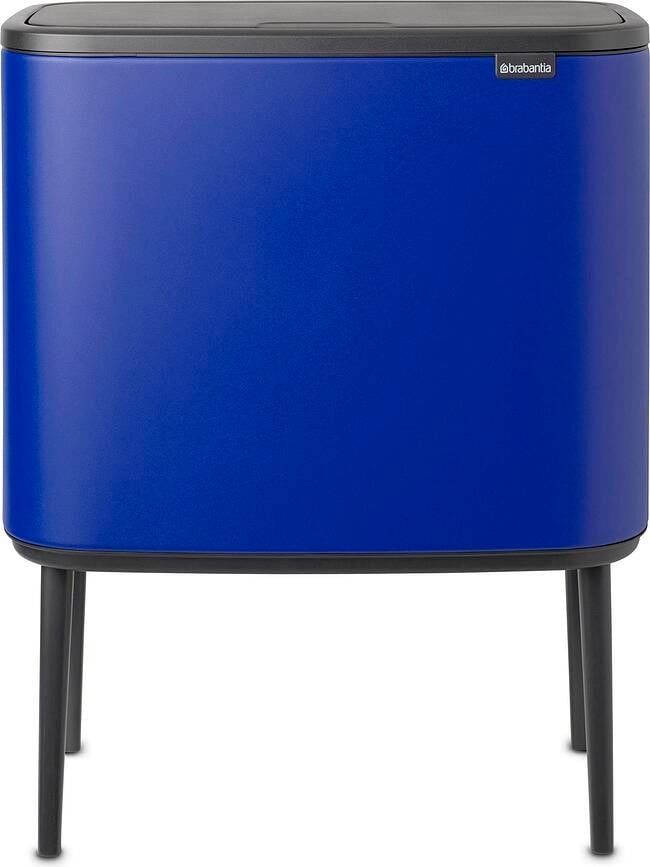 Bo Touch Bin Mülleimer 11 l + 23 l kobalt mit mineralischem Glanz