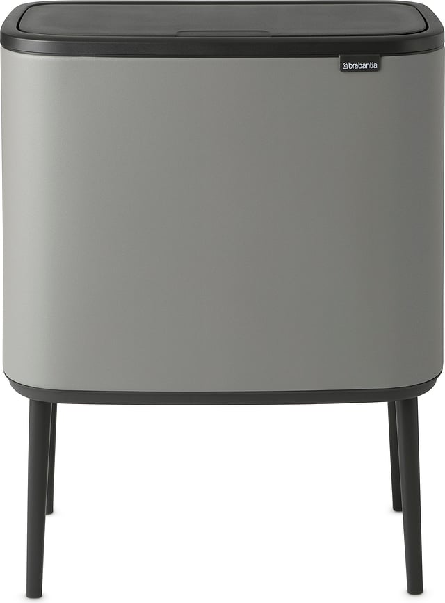 Bo Touch Bin Mülleimer 11 l + 23 l mineral concrete grey