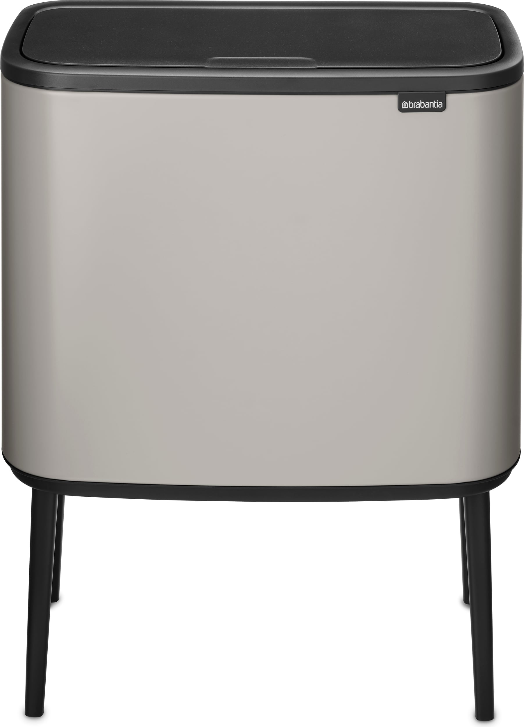 Abfallbehälter zur Mülltrennung Bo Touch Bin Mülleimer 11 L + 23 L Silber