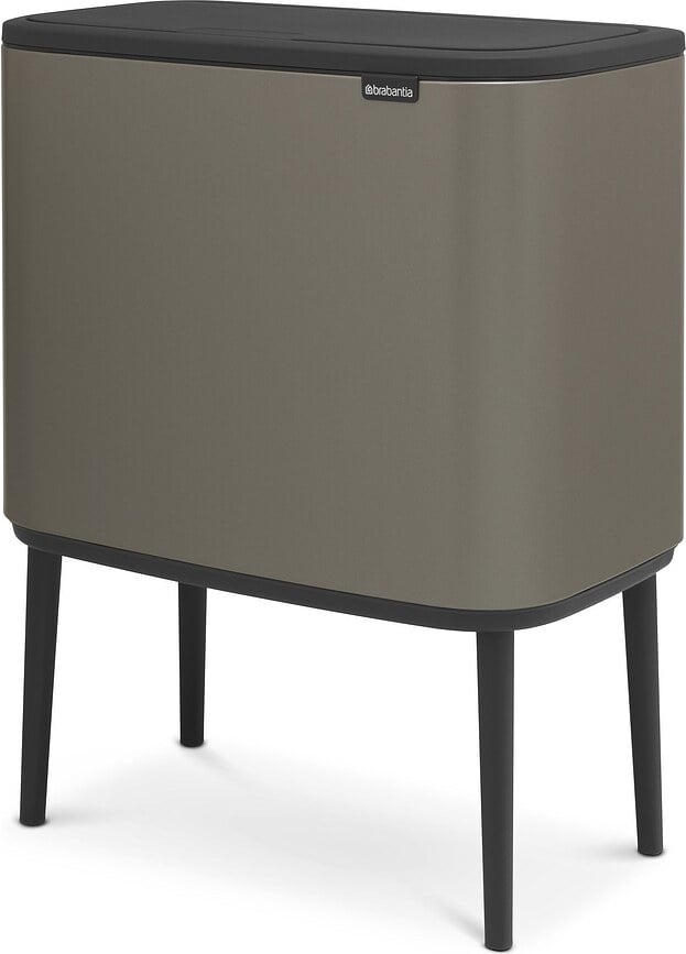 Bo Touch Bin Mülleimer 3 x 11 l platinfarbig