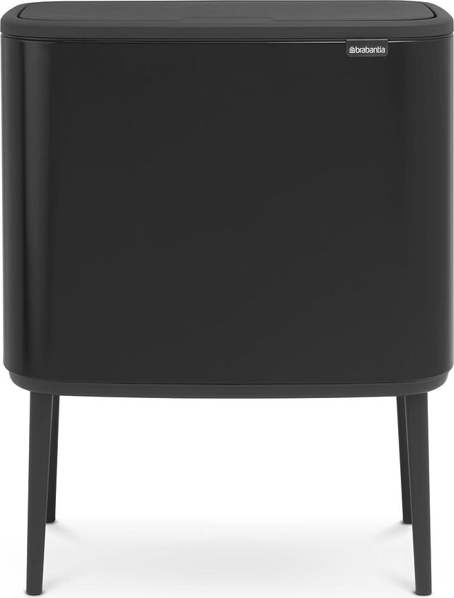 Bo Touch Bin Poubelle 3 compartiments de 11 L, noir mat