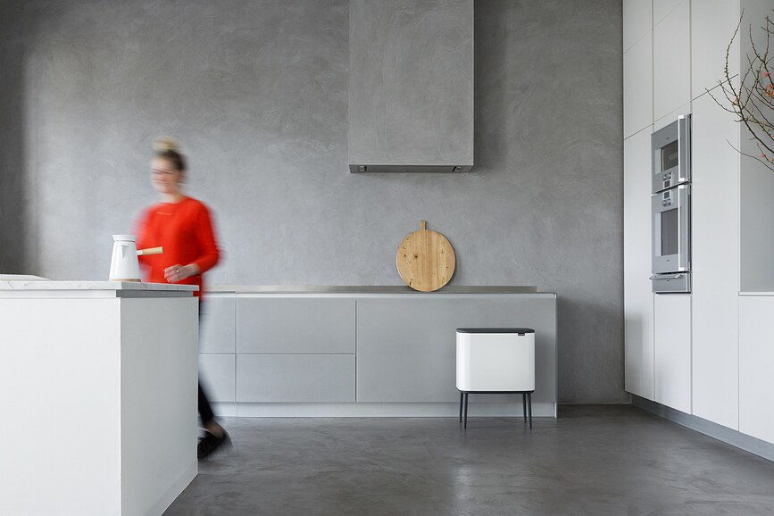 Poubelle Bo Touch Bin 36 l, argentée