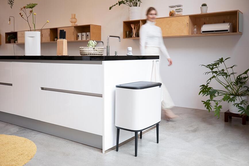 Poubelle Bo Touch Bin 36 l, argentée