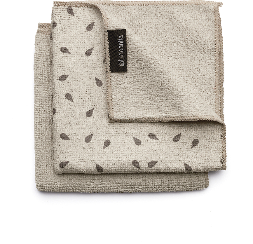 Brabantia Chiffons en microfibre, beige, Lot de 2
