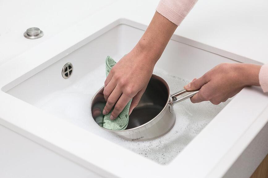 Brabantia Chiffons en microfibre, graphite, Lot de 2