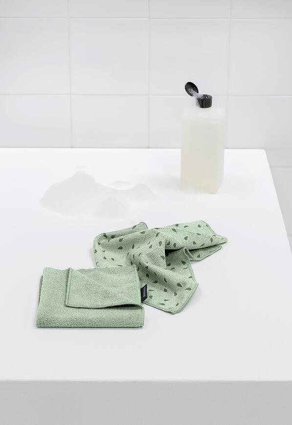 Brabantia Chiffons en microfibre, graphite, Lot de 2