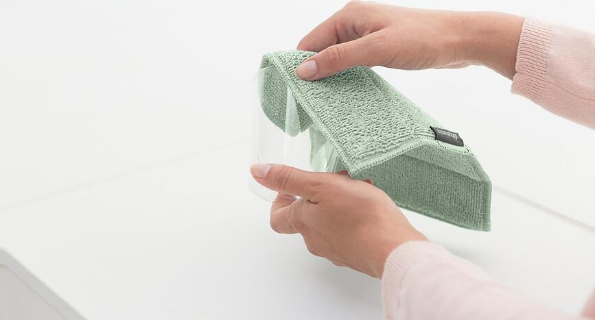 Brabantia Chiffons Microfibre, gris-verts, Lot de 3