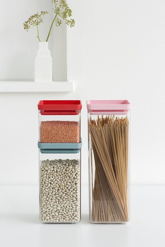 Brabantia Δοχείο τετράγωνο μεσαίο, σκούρο γκρι