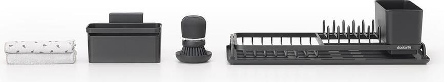Brabantia Égouttoir à vaisselle avec 3 accessoires, Set 4 pièces