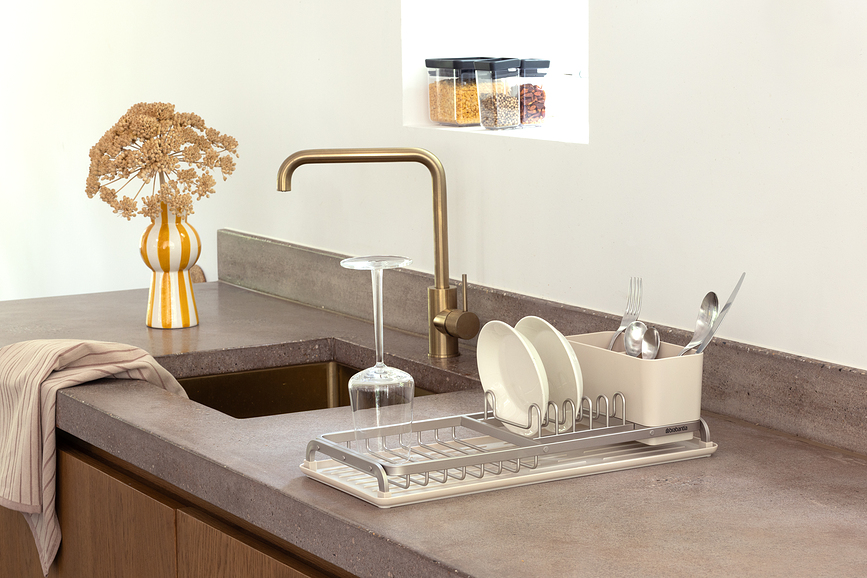 Brabantia Égouttoir à Vaisselle, petit, gris foncé