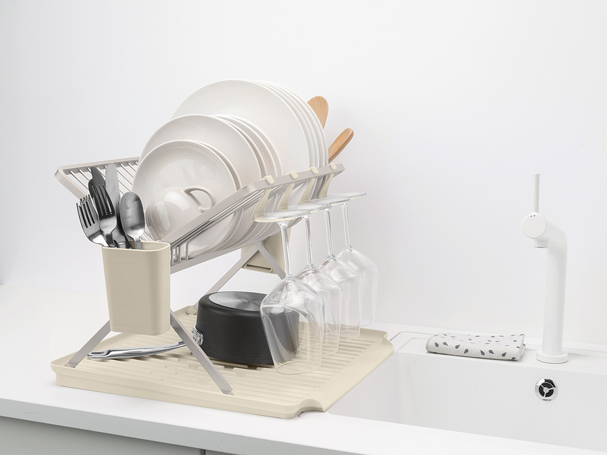 Brabantia Égouttoir à Vaisselle pliable, grand, anthracite