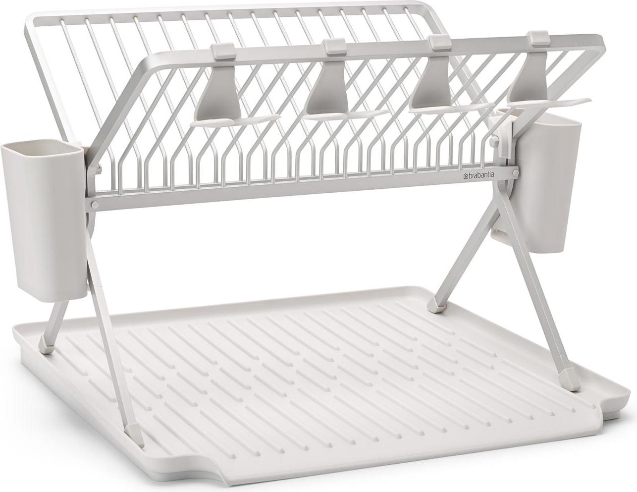 Egouttoir à vaisselle pliable grand modèle gris clair - Brabantia - Gris - Inox
