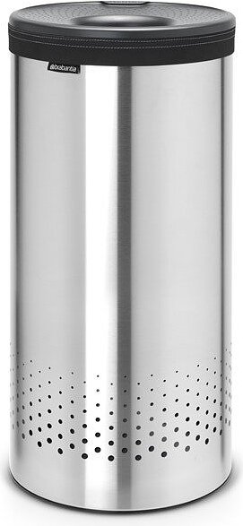 Brabantia Καλάθι απλύτων, 35 L, ανοξείδωτο ατσάλι ματ FPP, με γκρι πλαστικό καπάκι