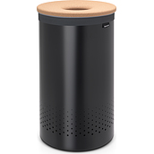 Brabantia Laundry basket 60 l black steel with cork cover