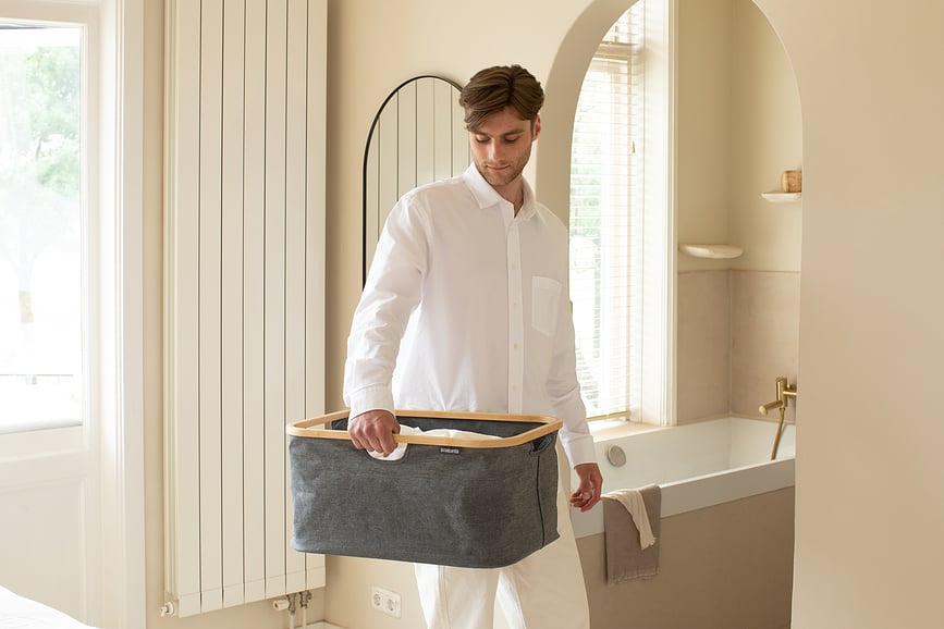 Brabantia Panier à Linge 40 l, gris foncé